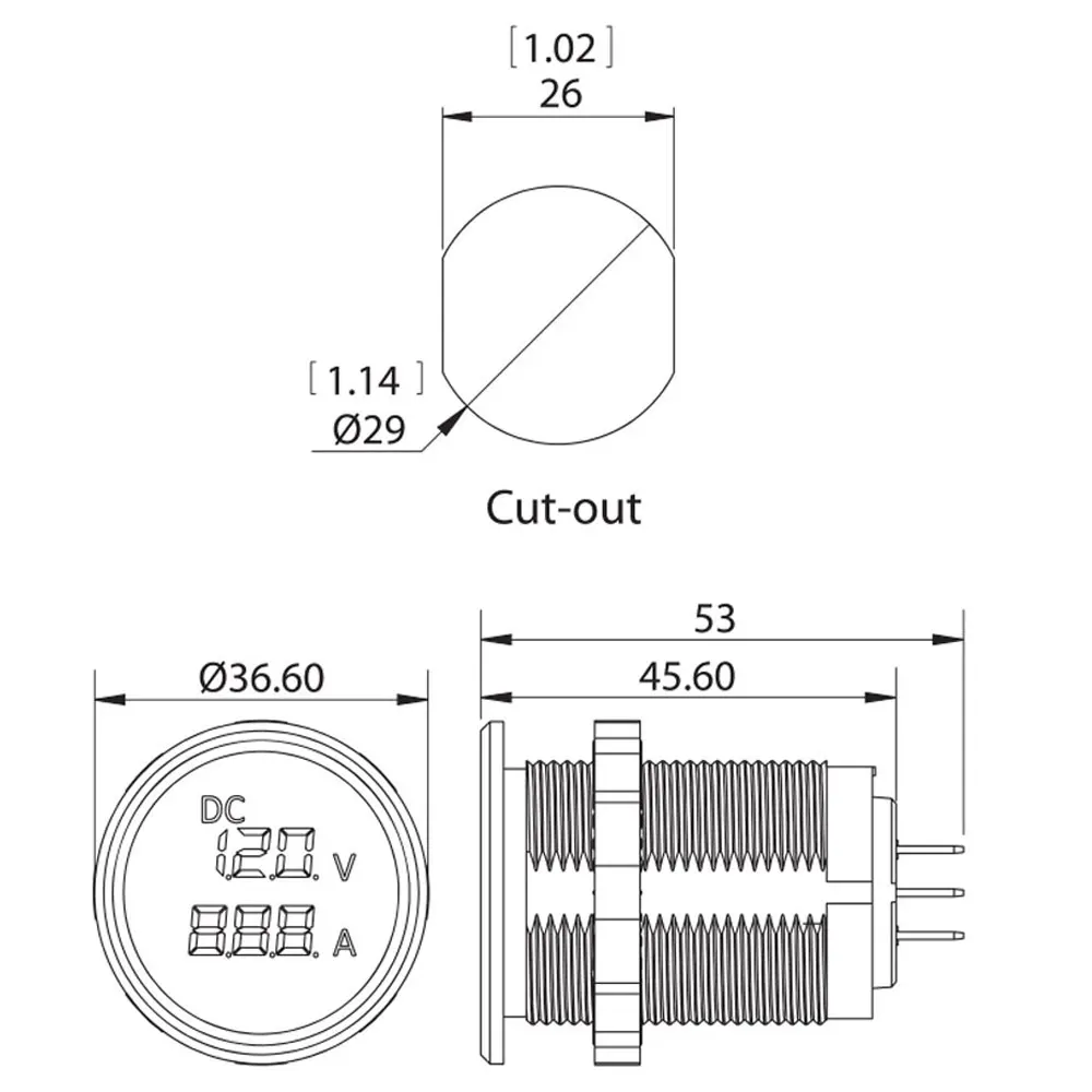 Iztoss DC 0-15A цифровой напряжение 4,5-30 в+ Амперметр автомобильный Мотоцикл Универсальный водонепроницаемый светодиодный дисплей