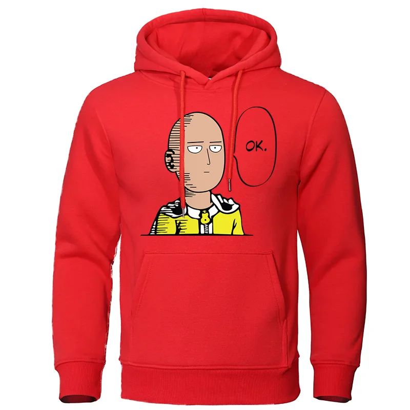 One Punch Man толстовки Saitama Sensei Японские Аниме мужские толстовки Осень Зима Топы Повседневный Спортивный костюм теплые мужские пуловеры