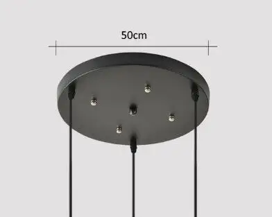 Современный подвесной светильник в скандинавском стиле, светодиодный подвесной светильник в виде стеклянного шара для столовой, промышленный декор, Кухонные светильники, подвесной светильник - Цвет корпуса: round ceiling base
