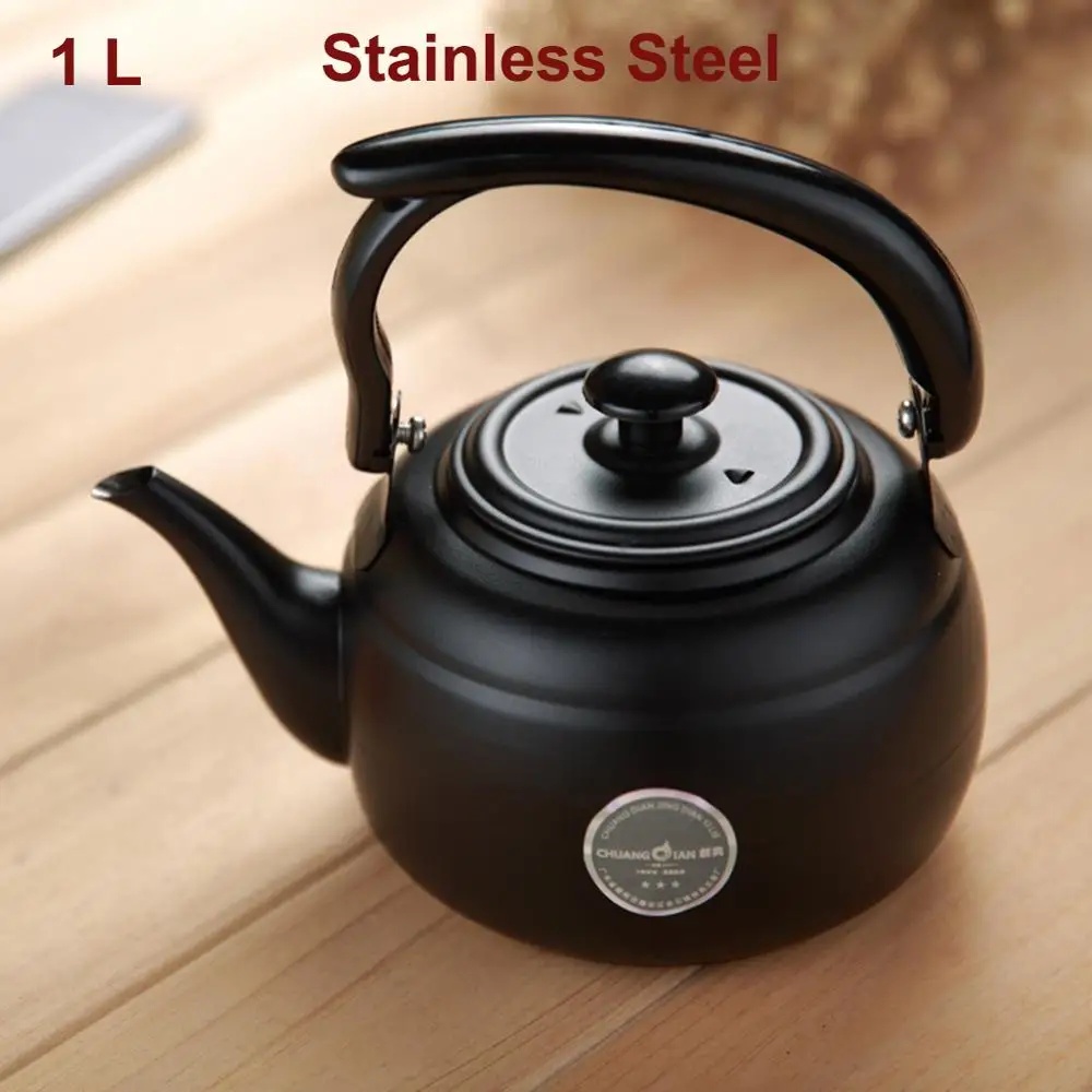 1L Stainless Steel Teapot Heat Resistant Tea Pot Container Kettle