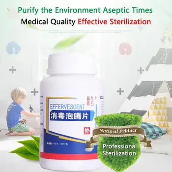 

100pcs 84 Instant Disinfection Effervescent Tablets Home Hospital School Sterilization Disinfection Cleaning Tablets