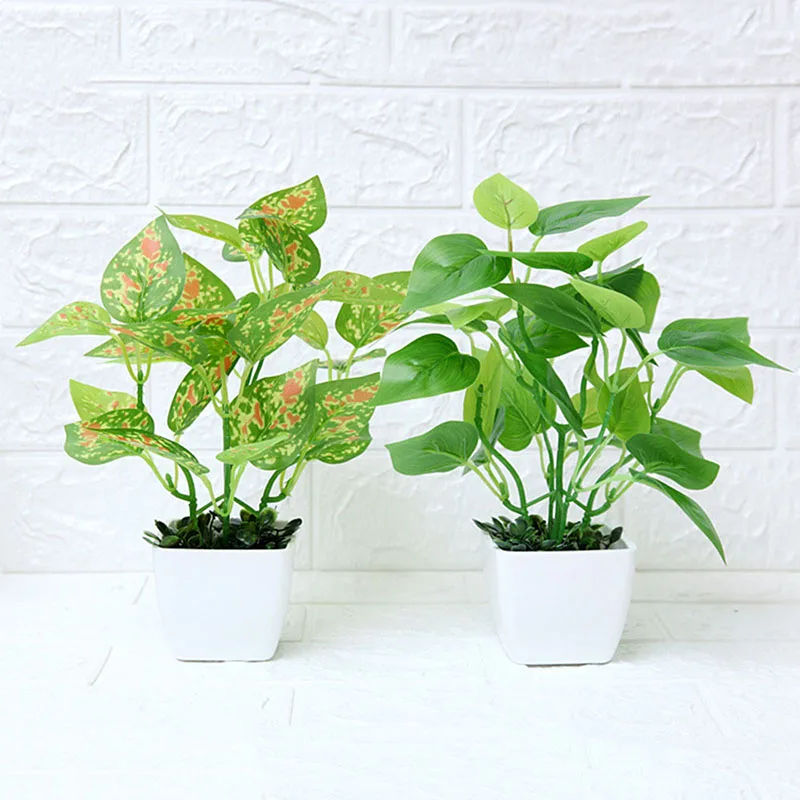 Artificial Plant Potted Table Display Mini Decoration Fake Plant Bonsai Home Living Room Indoor Green Planting Decoration