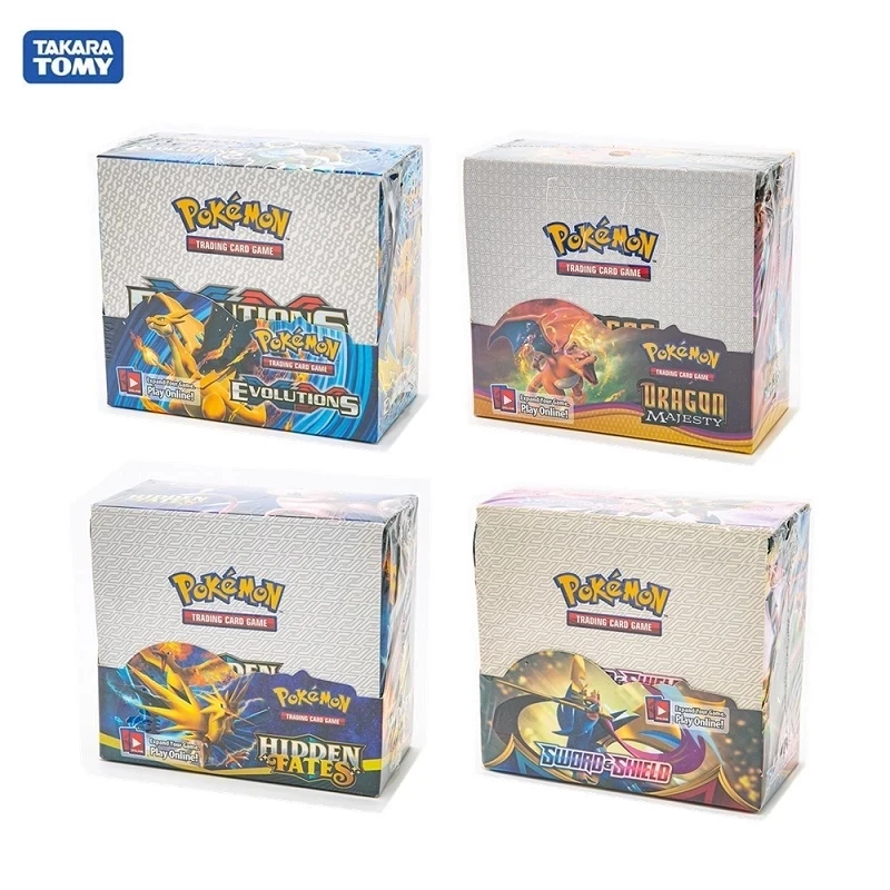 Toy Card Pokemon-Cards-Box Evolutions Shinny Kids 324pcs Birthday-Gift Tcg:Sun--Moon