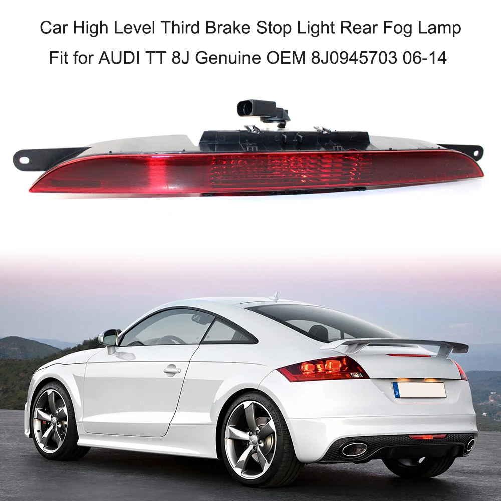 

KKMOON Car High Level Third Brake stop signal Light Rear Fog Lamp LED Strip Light lamp Accessories Fit for AUDI TT 8J Genuine