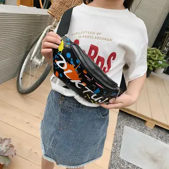 

Children Fashion Print Fanny Pack Coin Bags Waist Pack Letter Pattern Bags Fanny Pack Coin Chest Bags For Kids Sport Pockets /E