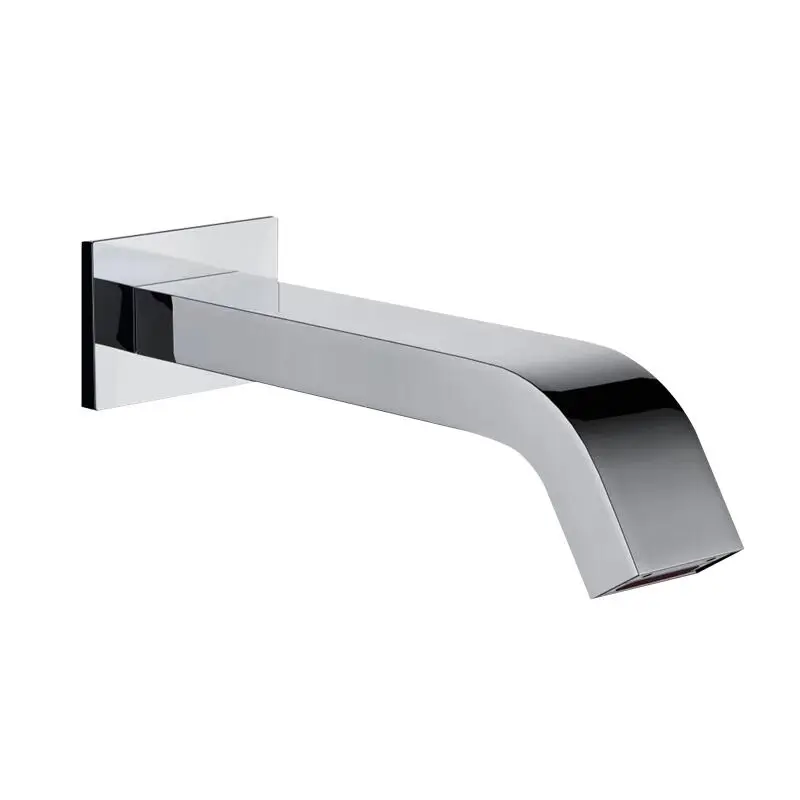 

Бесплатная доставка, настенный смеситель для раковины в ванную комнату, квадратный смеситель с датчиком, автоматический смеситель с одним отверстием