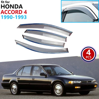 

for Honda Accord 4 1990 1991 1992 1993 Window Visor Vent Awnings Rain Guard Deflector Shelters Cover Shield Side Car Accessories