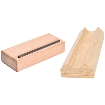 

1 Pcs Hard Maple Guitar Fret End Bevel File Luthier Tools & 1 Pcs Neck Support Guitar Neck Rest Repair Tool