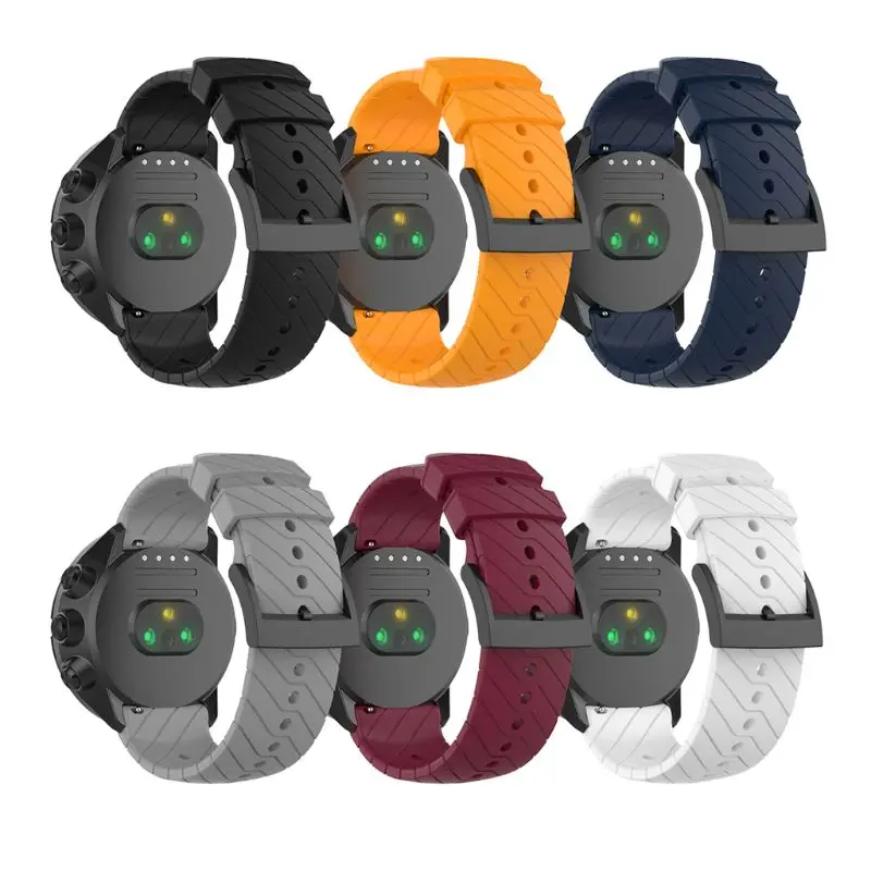 

Universal Silicone Breathless Watch Strap Replacement Twill Pattern Wristband for Suun-to9/Suun-to9 Baro/Suun-to Spartan Sport