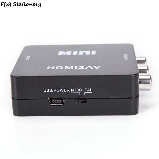 HDMI-compatibale To RCA AV/CVBS Adapter HD 1080P Mini HDMI2AV Video Converter BOX For PC/PS3/VCR/DVD 5