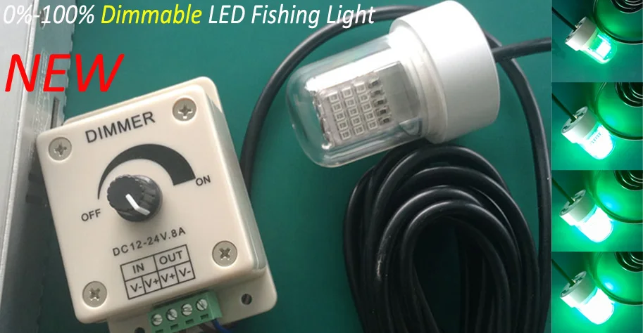 Dimmable led fishing light 25w