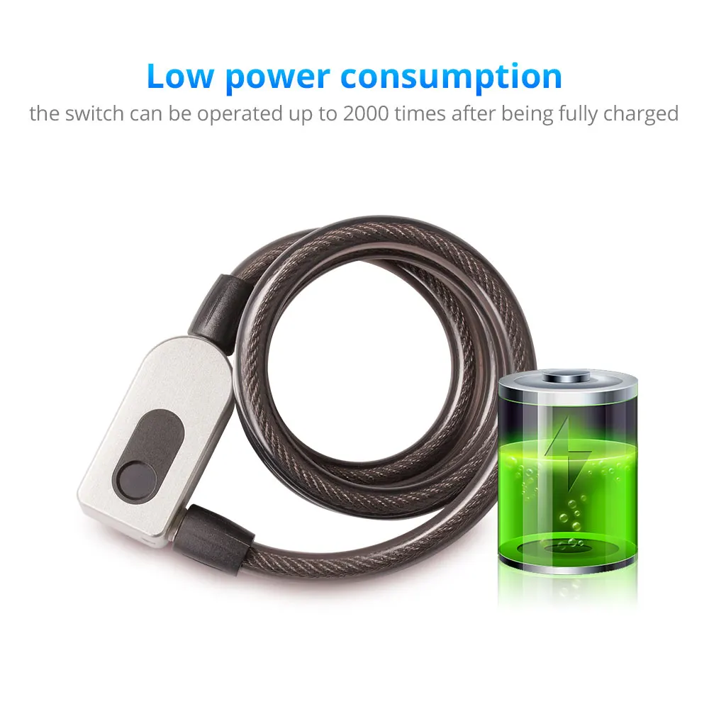 Кабель из нержавеющей стали, Противоугонный, умный велосипед, велосипедный, USB, замок с отпечатком пальца, быстрая разблокировка, водонепроницаемый, мотоциклетный, велосипедный, MTB, дверной замок