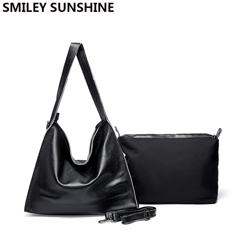 

Real Cow Genuine Leather Bag Large Women Quality Leather Handbag Ladies Big Shoulder Bag High Quality Winter Bag Free Shipping