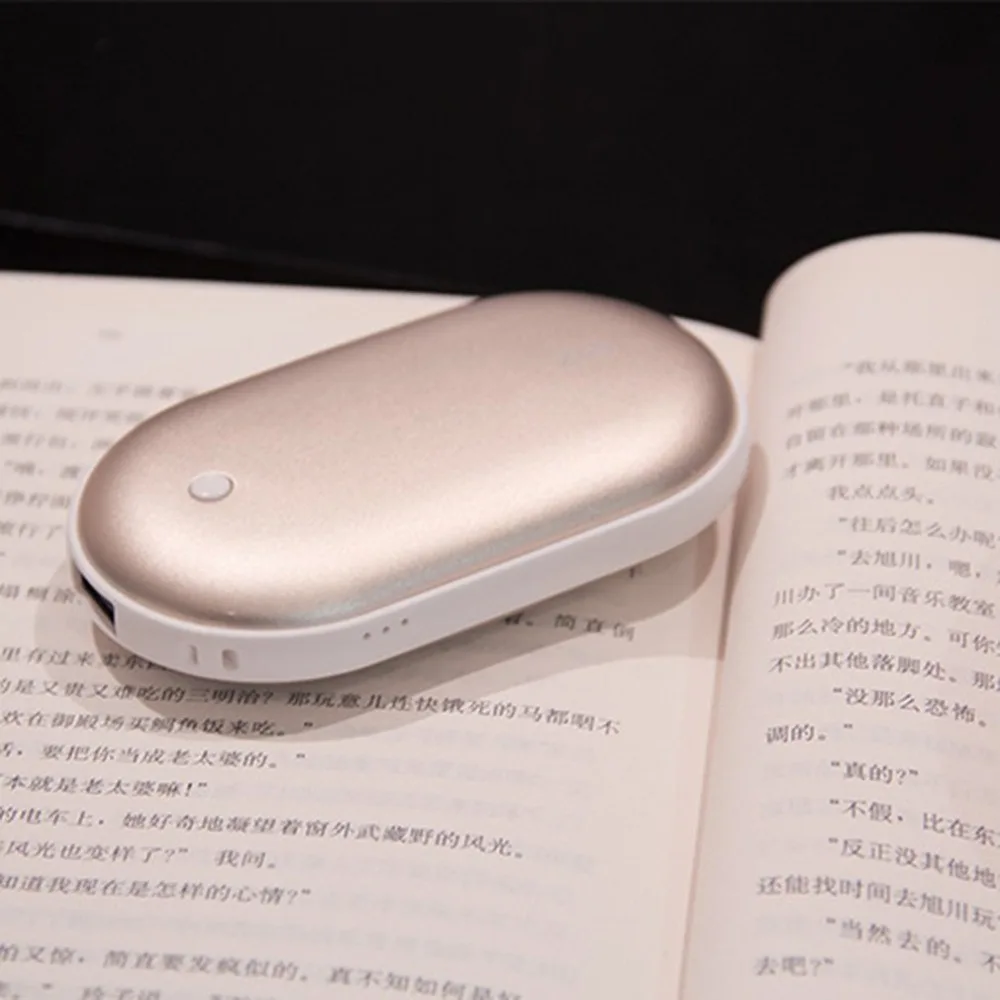 2 в 1 USB перезаряжаемые грелки Карманный подогреватель Электрический банк силы двойного назначения электрические грелки ручной нагреватель