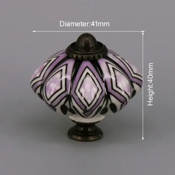 One Piece Vintage Ceramic Door Knobs for Cabinet Drawer, Closet Cupboard Wardrobe  furniture door  Pull Handle CHK032