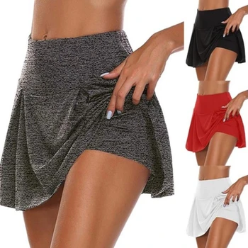 

Women's Sport Athletic Yoga Active Skirted Shorts Skorts Skirt Built-in Shorts Workout Clothes