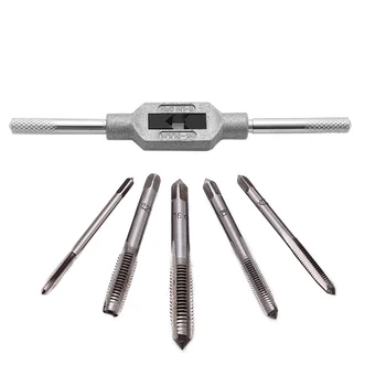 

6Pcs/Set Mini Screw Tap Set Hand Tap Thread Metric Plug Tapping Threading Taps Wrench Tool M3/M4/M5/M6/M8
