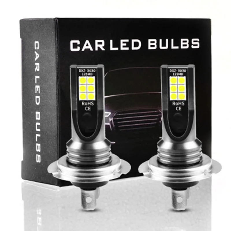  DDAI led Fog lamp white Super bright light 60w H7 3030 12 led DC12-24V Automobile anti fog lamp Run - 4000523840656