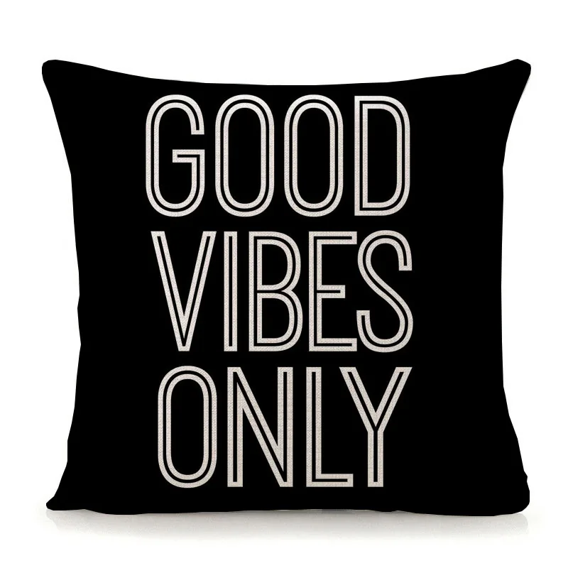 Наволочка с надписью GOOD VIBES ONLY|Наволочка| |