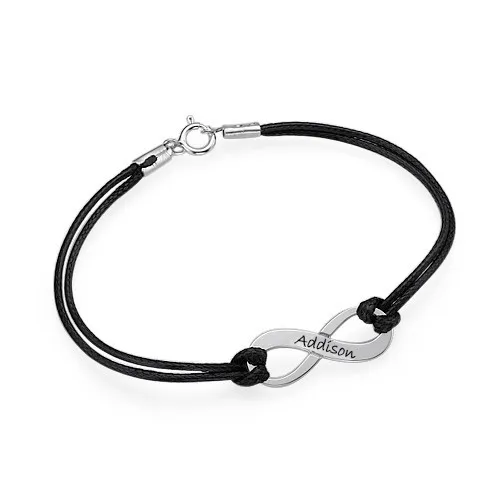 

S925 Fine Silver Infinity 1-2 Jewelry Personalized Name Customizable Bracelet Ornament Manufacturers Direct Selling