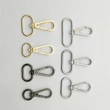 

Metal Swivel Trigger Lobster Clasp Snap Hook Key Chain Ring DIY Craft Outdoor Backpack Bag Parts Key Hook Keychain Split