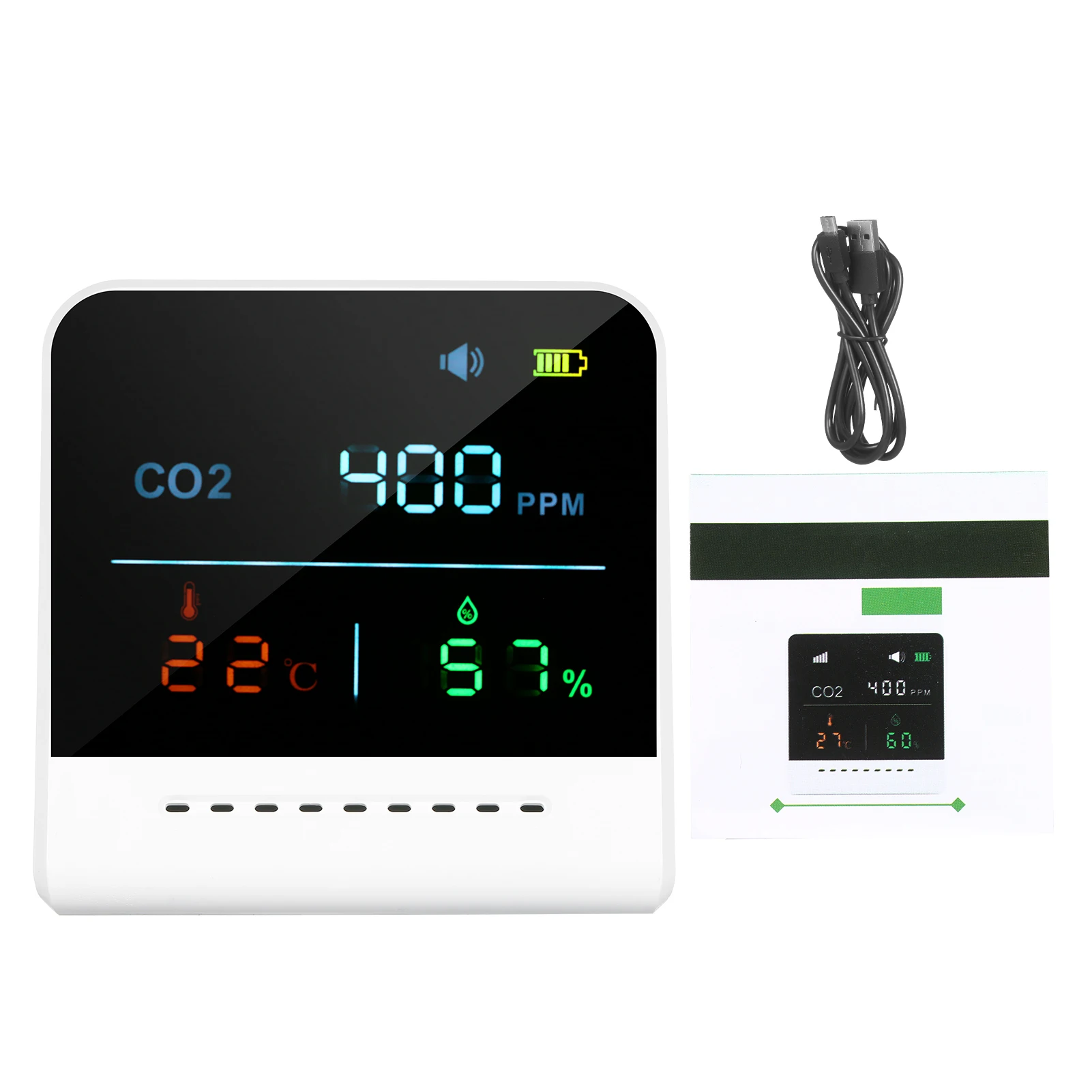 Air Quality Monitor Co2 Alarm Detector With Lcd Screen Indoor