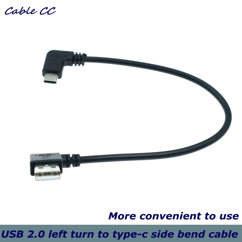 USB c 2 0 штекер на левый угол тип кабель двусторонний и правый 90 градусов usb для