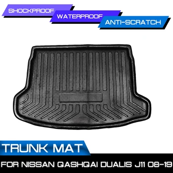 

Trunk Floor Mat Tray Carpet Mats Rear Cargo Boot Liner Mud Kick Car Accessories For Nissan Qashqai Dualis J11 2008-2019
