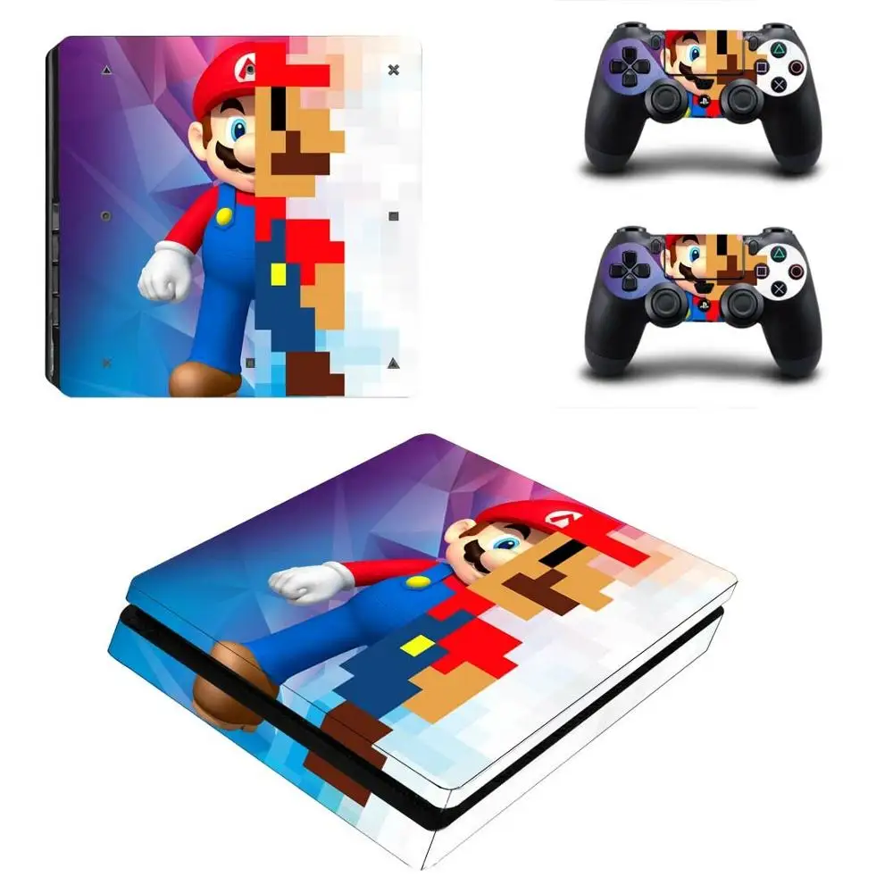 PS4 Slim sticker s Super Mario Play station 4 Тонкая виниловая наклейка Pegatinas для playstation 4 Slim консоль и контроллер