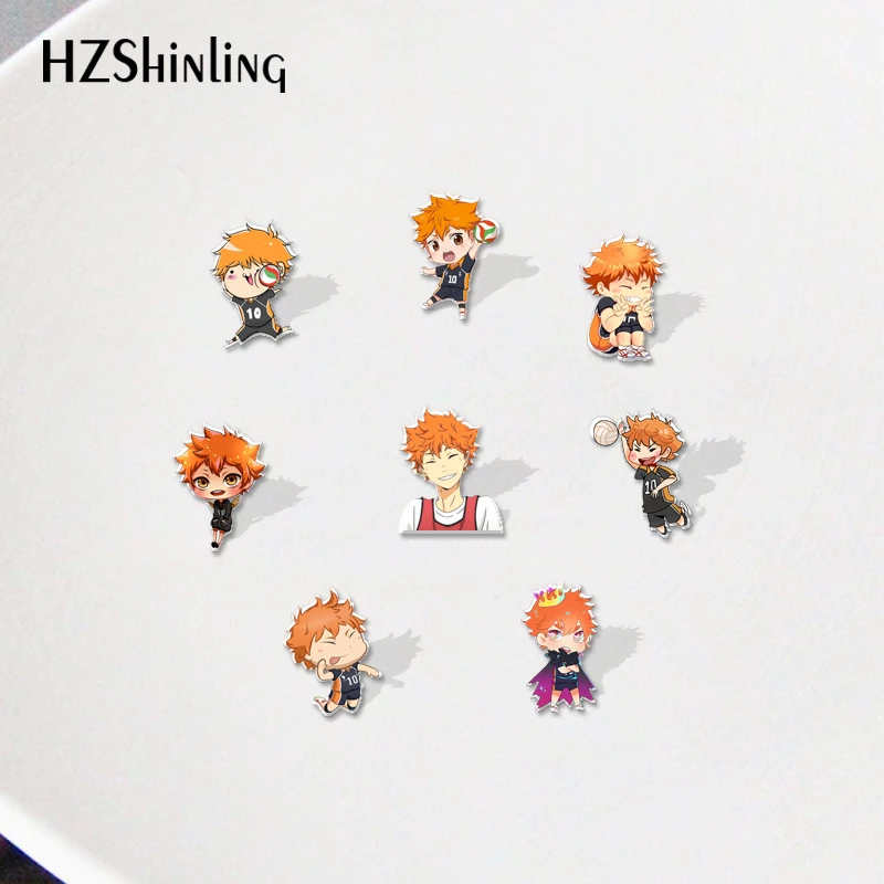 ハイキュー漫画アニメバレーボールボーイズhintaアクリルラペルピンレジンエポキシジュエリーアクセサリー ブローチ Aliexpress