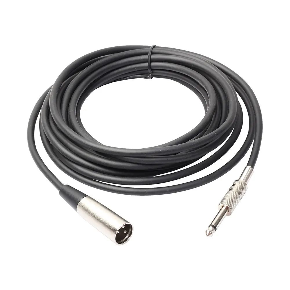 Connector 6.35mm To XLR Male Audio Cable Jack Balanced Mono 3Pin Soft Microphone 6ft 10ft Accessories 1/4&quot Instrument | Спорт и