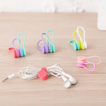 

3pcs/lot Silicone Magnetic Earphone Cord Winder Wire Cable Organizer Holder Magnet Headphones Winder Cables Storage Clips