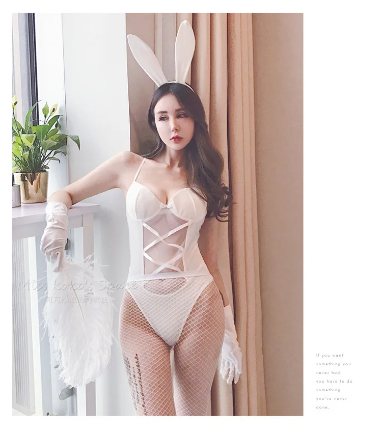 Sexy Bunny Girl Costumes Women Cosplay Halloween Costumes Cute Bunny Outfit for Women Bodysuit Lingerie Sexy Halloween Costumes