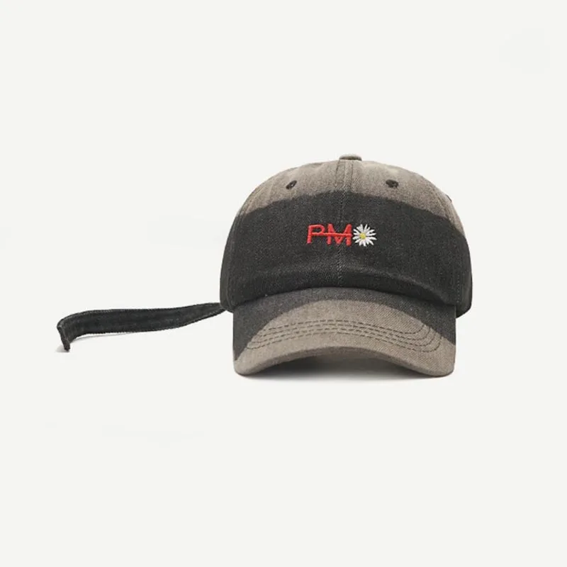 

Fibonacci 2020 New Washed Cotton Baseball Cap Little Ribbon Daisies Embroidery Hip Hop Cap Snapback Women Men Couples Hat