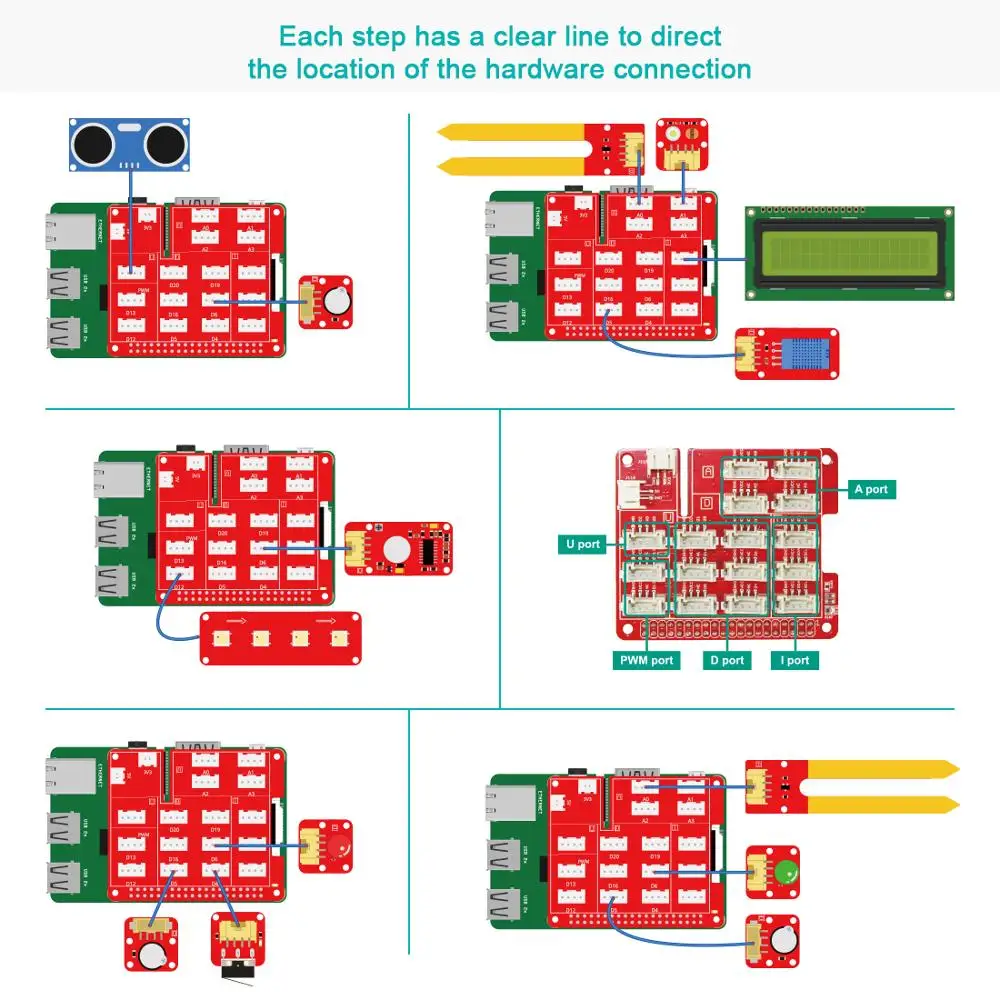 Iniciante para Raspberry Iniciante de Raspberry Mesmo para Programação Steam e Projeto Faça Você Educacional Kit pi - Imagem 3