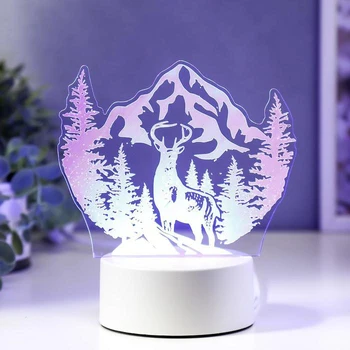 

Lamp "Deer" LED RGB from the network 12.8x11.8 cm 5074816