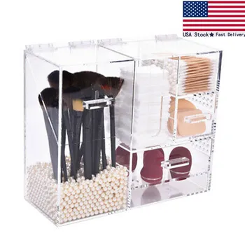 

NEW! DELUXE HANDMADE MAKEUP ORGANIZER - 4 in 1 TRINITY COSMETIC ACRYLIC DISPLAY