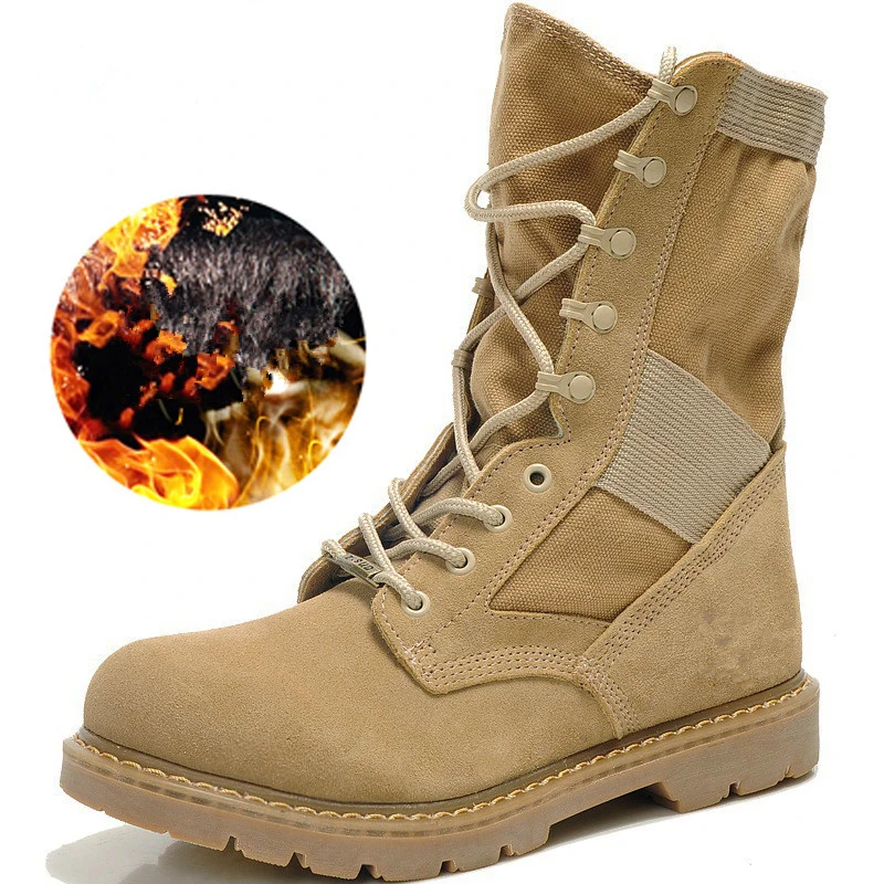 

LAKESHI Brand Men Boots Fashion Motocycle Boots Men Shoes Winter Military Boots Male Autumn Winter Leather Desert Male Boots