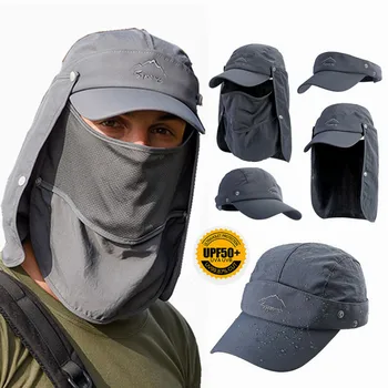

Outdoor Fishing Caps Hiking Camping Visor Hat UV Protection Face Neck Cover Sun Protect Cap Foldable Comfortable