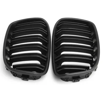 

Hot for BMW F20 F21 1 Series 2012 2013 2014 2015 Pair ABS Replacement Matt Gloss Black M Front Kidney Grille Grill Double Line S