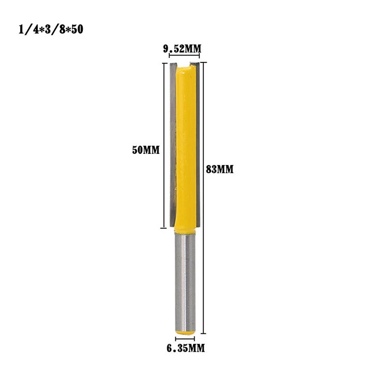 Free shipping 1Pcs 1/4" Shank Long Cleaning Bottom Router Bit Cutter CNC Woodworking Clean Bits