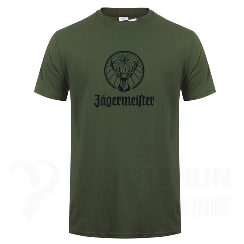ArmyGreen 2 Мужская футболка с логотипом Jagermeister Music Tour, высокое качество, модная эксклюзивная футболка из хлопка, 16 цветов, унисекс, уличная одежда, Harajuku - Цвет: ArmyGreen 2