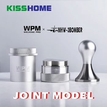 新しいwpm & MHW-3BOMBERコーヒータンパー & 販売代理店58ミリメートル調整販売代理店レーザーレベルレベラーツールタイプコーヒー粉末販売代理店粉末カップ