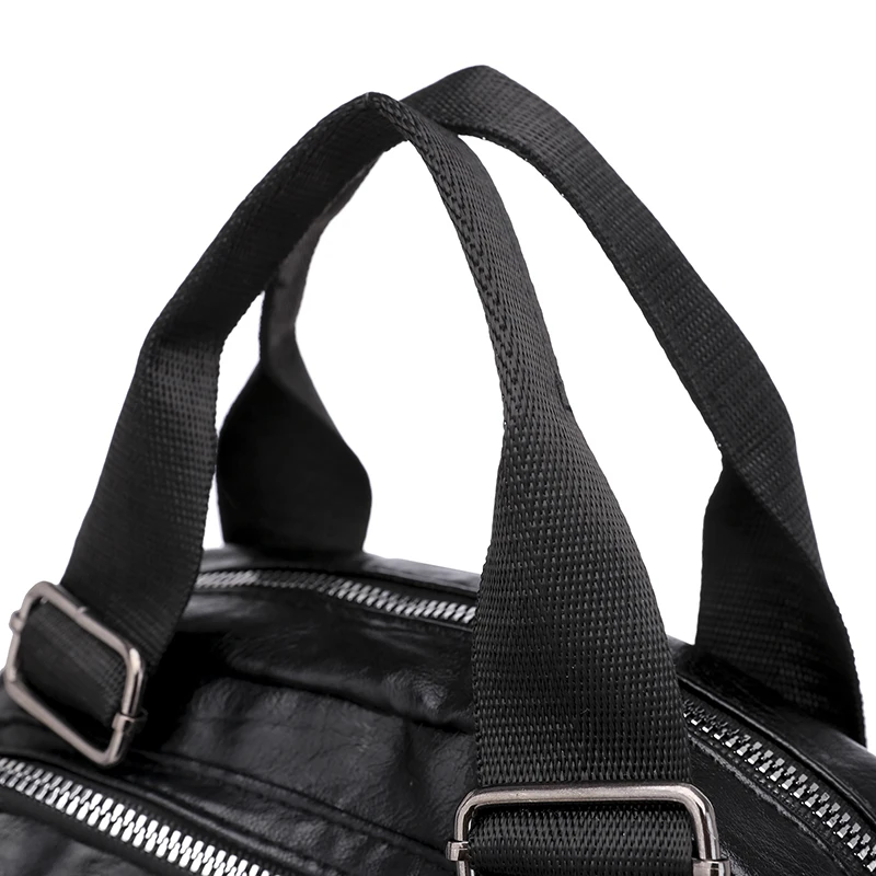 Брендовый многофункциональный кожаный рюкзак с модной подвеской в виде шарика для волос женский рюкзак с ромбическим узором черный