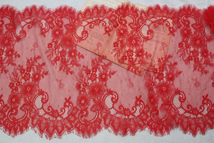 3 м/упак. ширина 42 см белый черный красный синий DIY изысканные классические ресницы кружева украшения вышивка кружевная ткань