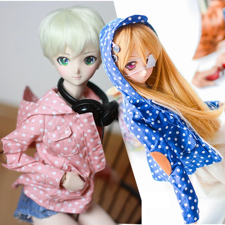 1 шт. Новая Одежда для кукол BJD для 1/3 SD DD Розовая/синяя свободная куртка с волнистым узором Повседневная одежда модные аксессуары для кукол