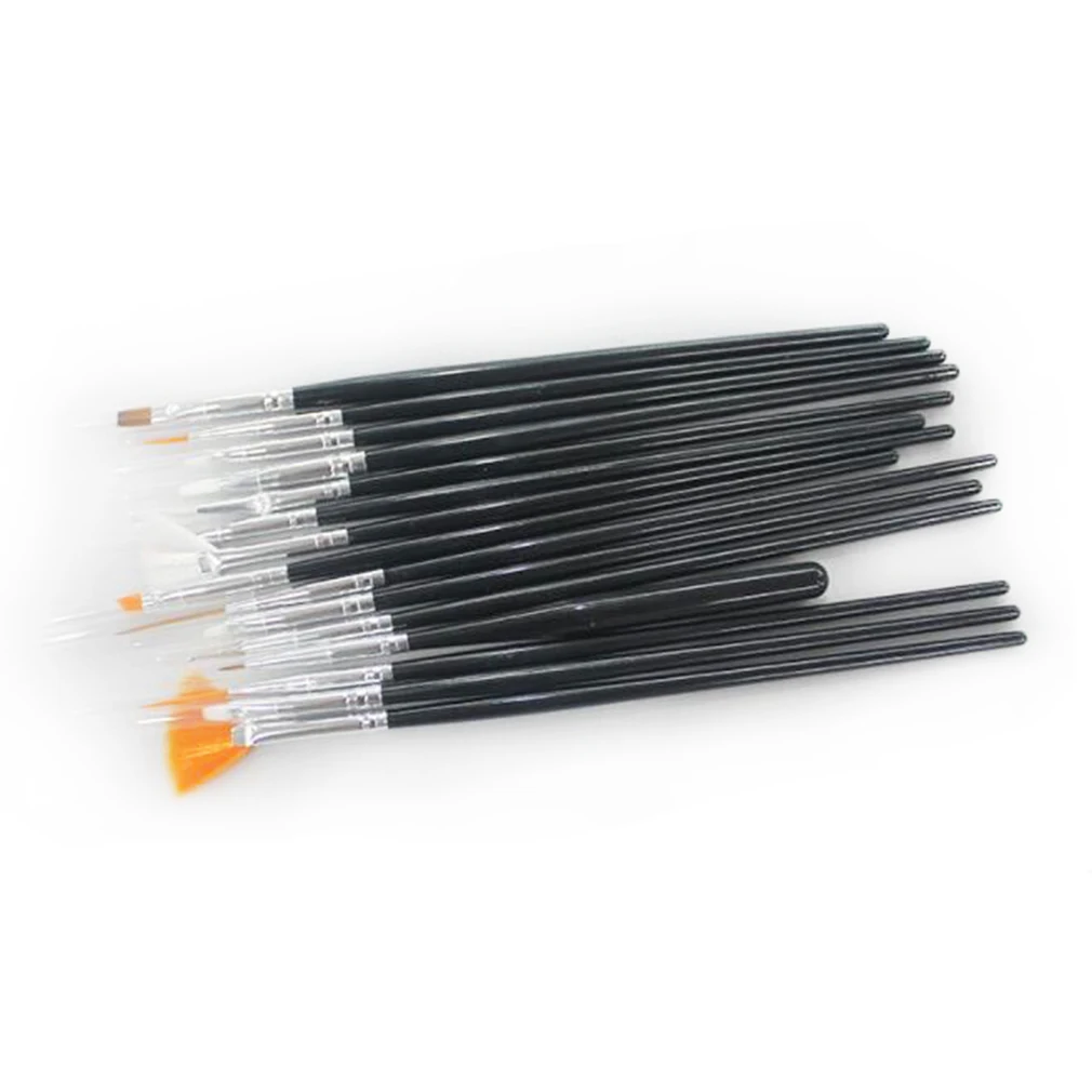 Hot Sale Line Drawing Painting Pen Professional UV Gel Polish Designs Acrylic Perfect Manicure Tools Nail Art Brush 15PCS/Set