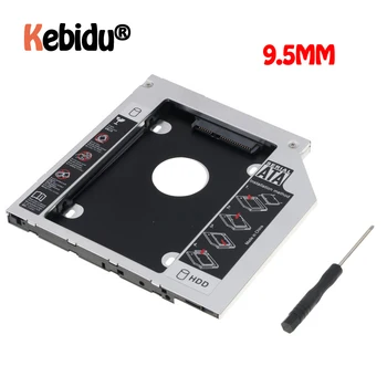 

Aluminum Metal 2nd HDD Caddy 9.5mm SATA 3.0 Hard Disk Drive Box 2.5"SATA III 3.0 SSD HDD Case For Laptop ODD CD-ROM
