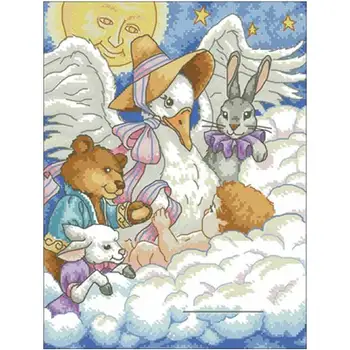 

Mother swan patterns Counted Cross Stitch 11CT 14CT 18CT DIY wholesale Chinese Cross Stitch Kits Embroidery Needlework Sets