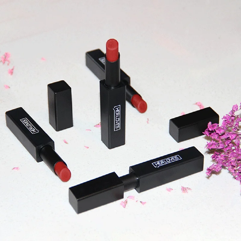 Magnet Matte Lipstick Velvet Matte Long Lasting Fade Non-Stick Cup Easy Coloring Lipstick Cosmetic Pro